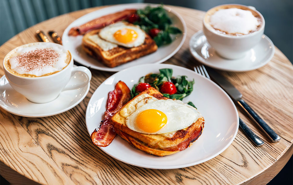 Croque Madame och kaffe