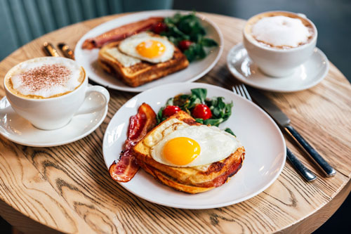 Croque Madame och kaffe